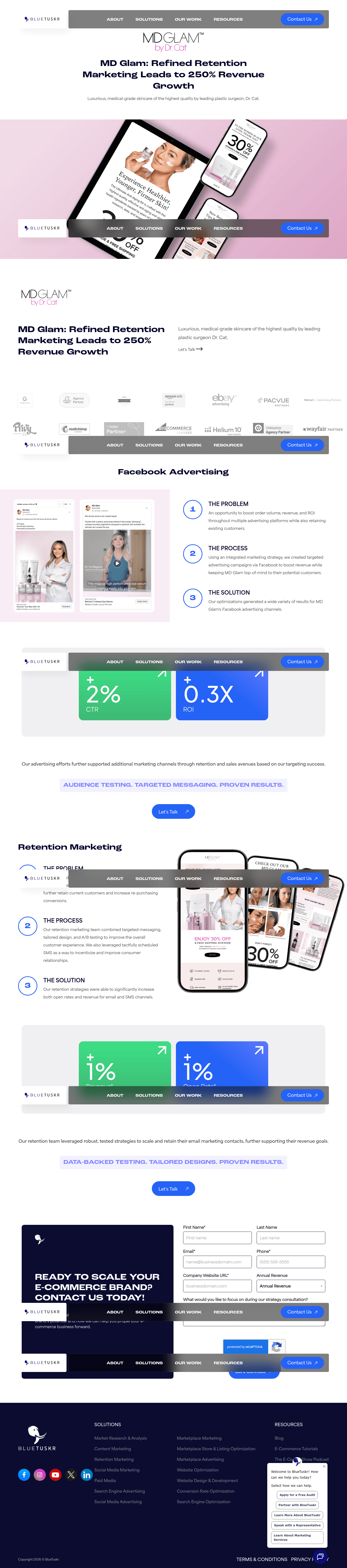 BlueTuskr landing page