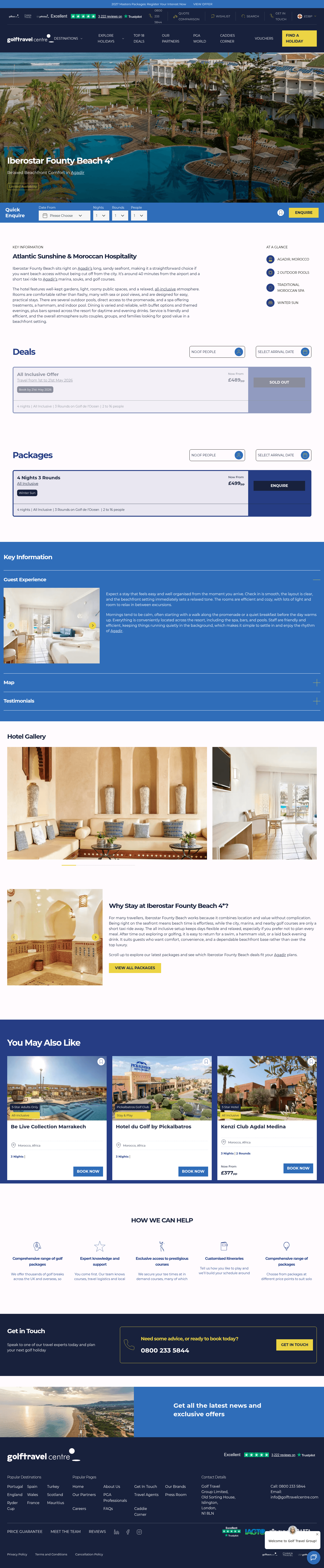 Golf Travel Group landing page