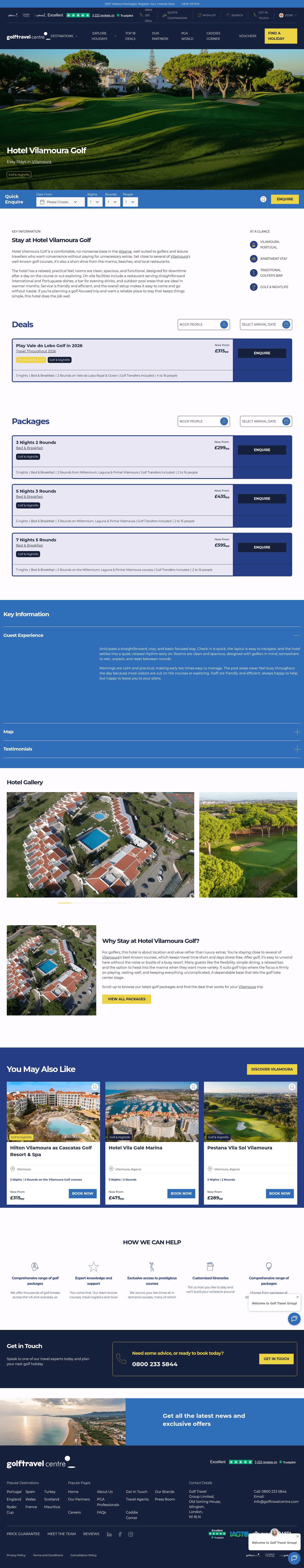 Golf Travel Group landing page