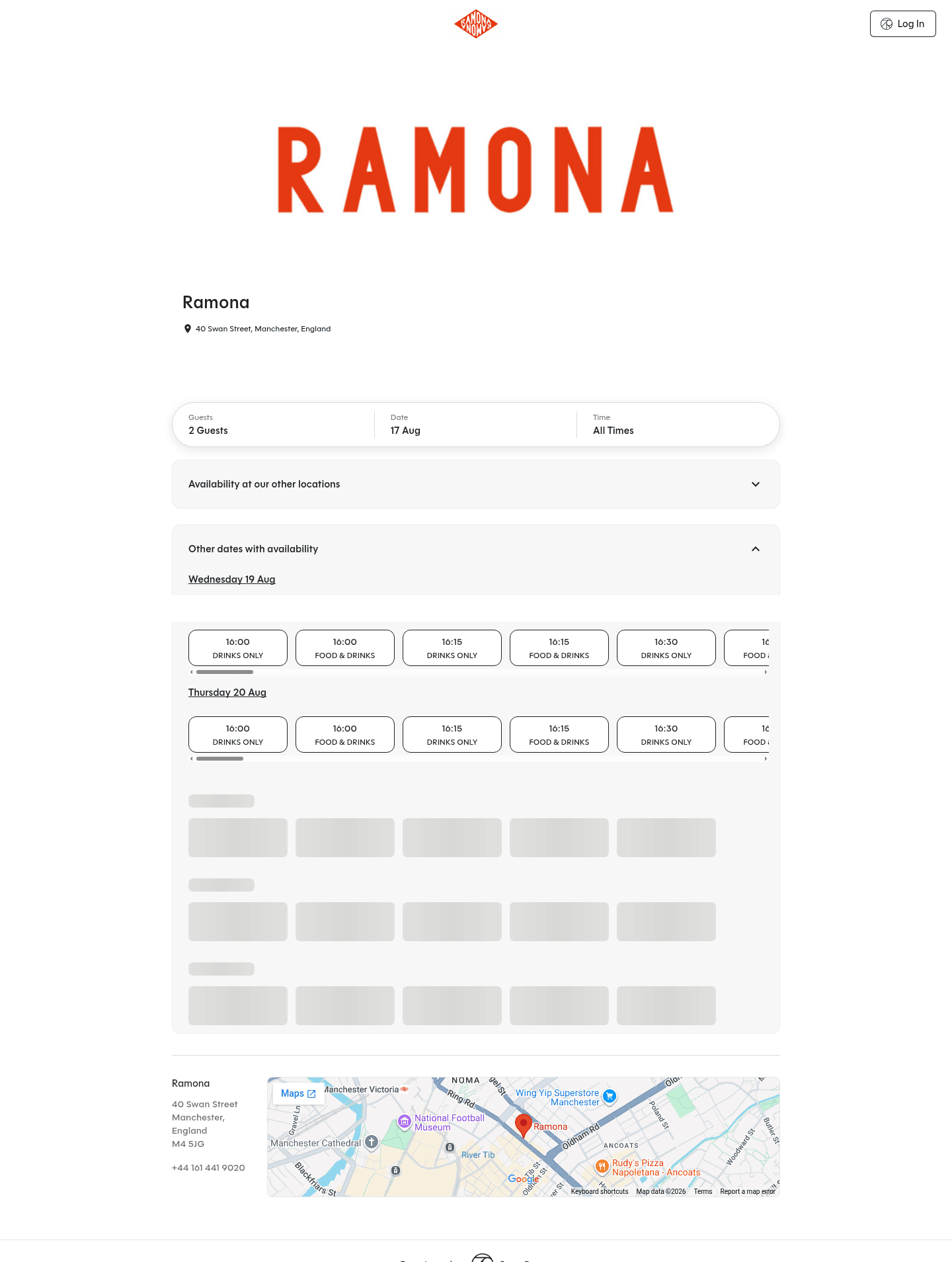 RAMONA & The Firehouse landing page