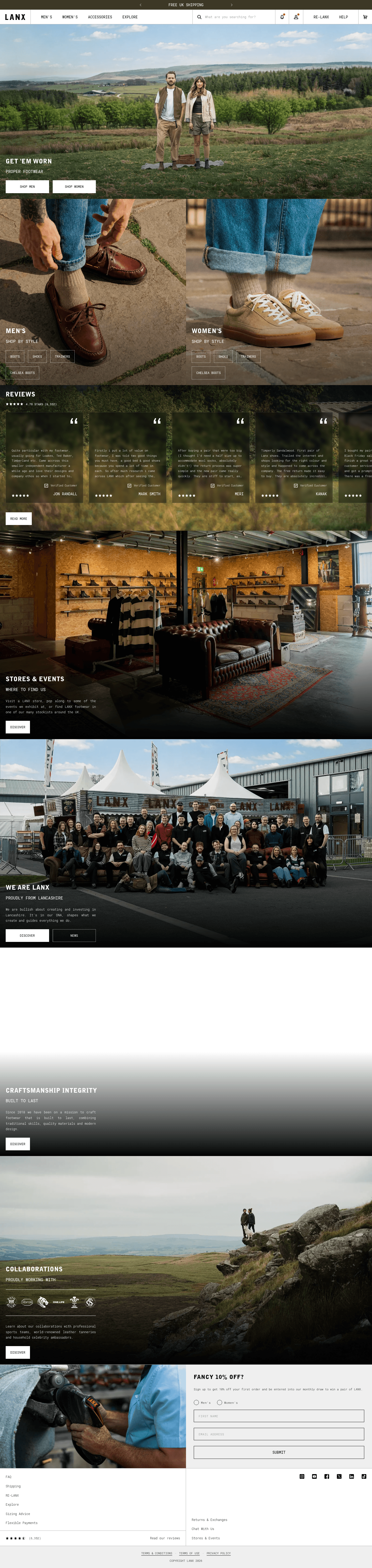 Lanx landing page