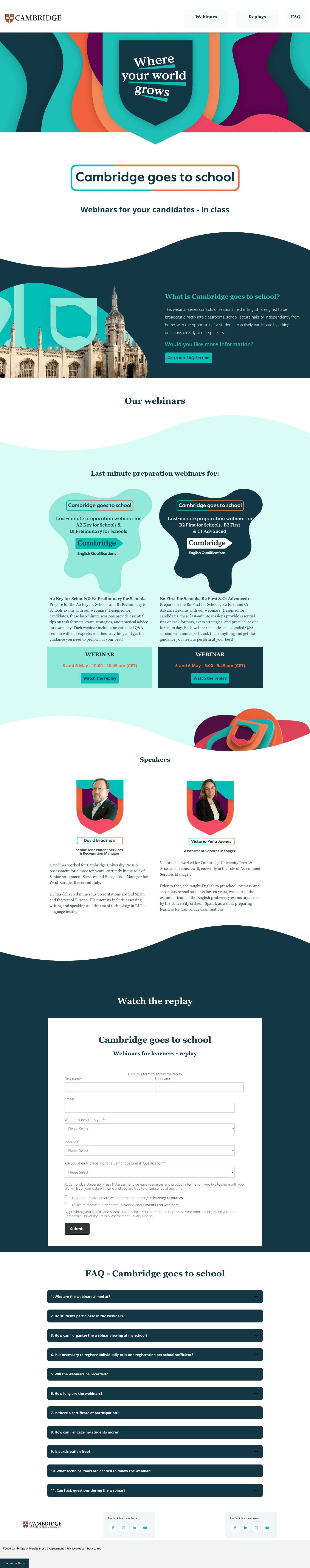 Cambridge University Press & Assessment landing page