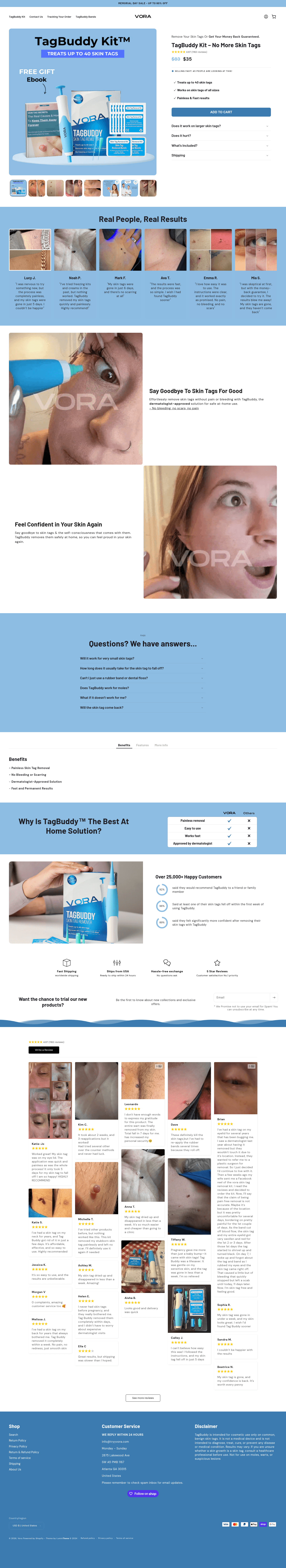 Vora landing page