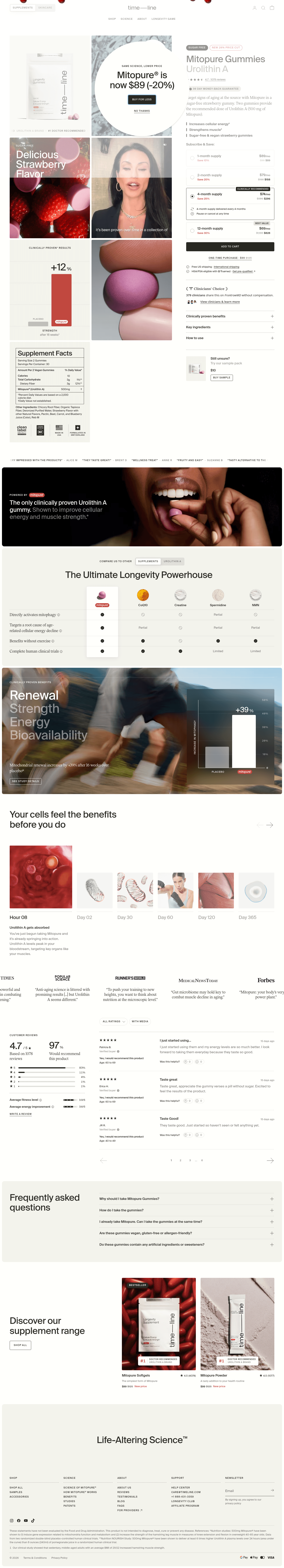 Timeline® landing page