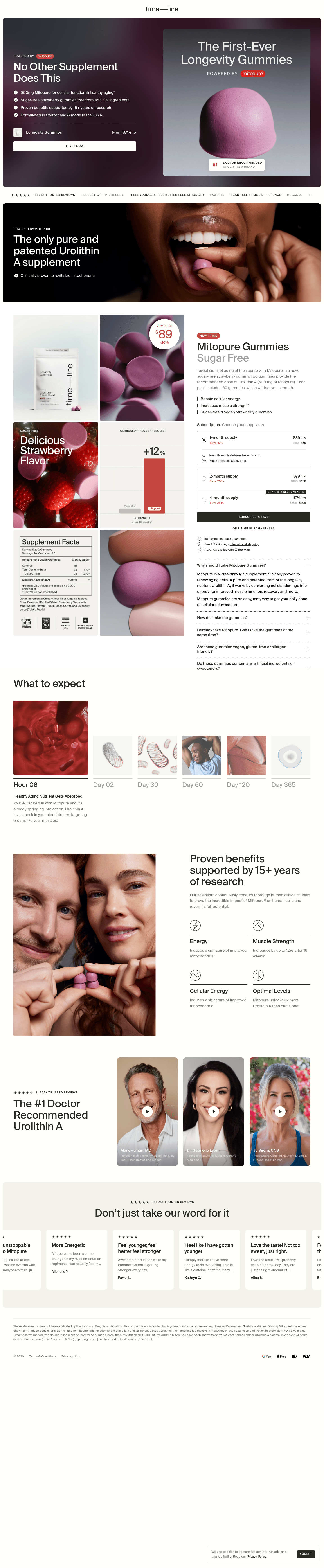 Timeline® landing page
