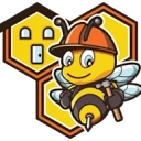 Bee roofing and exteriors logo